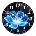thumbnail image 1 of Decorative Round Wall Clocks Non-Ticking Silent Battery Operated Clocks with Photo for Bedroom,Living Room-Glowing Blue Flower With An Ethereal Glow(16inch), 1 of 4