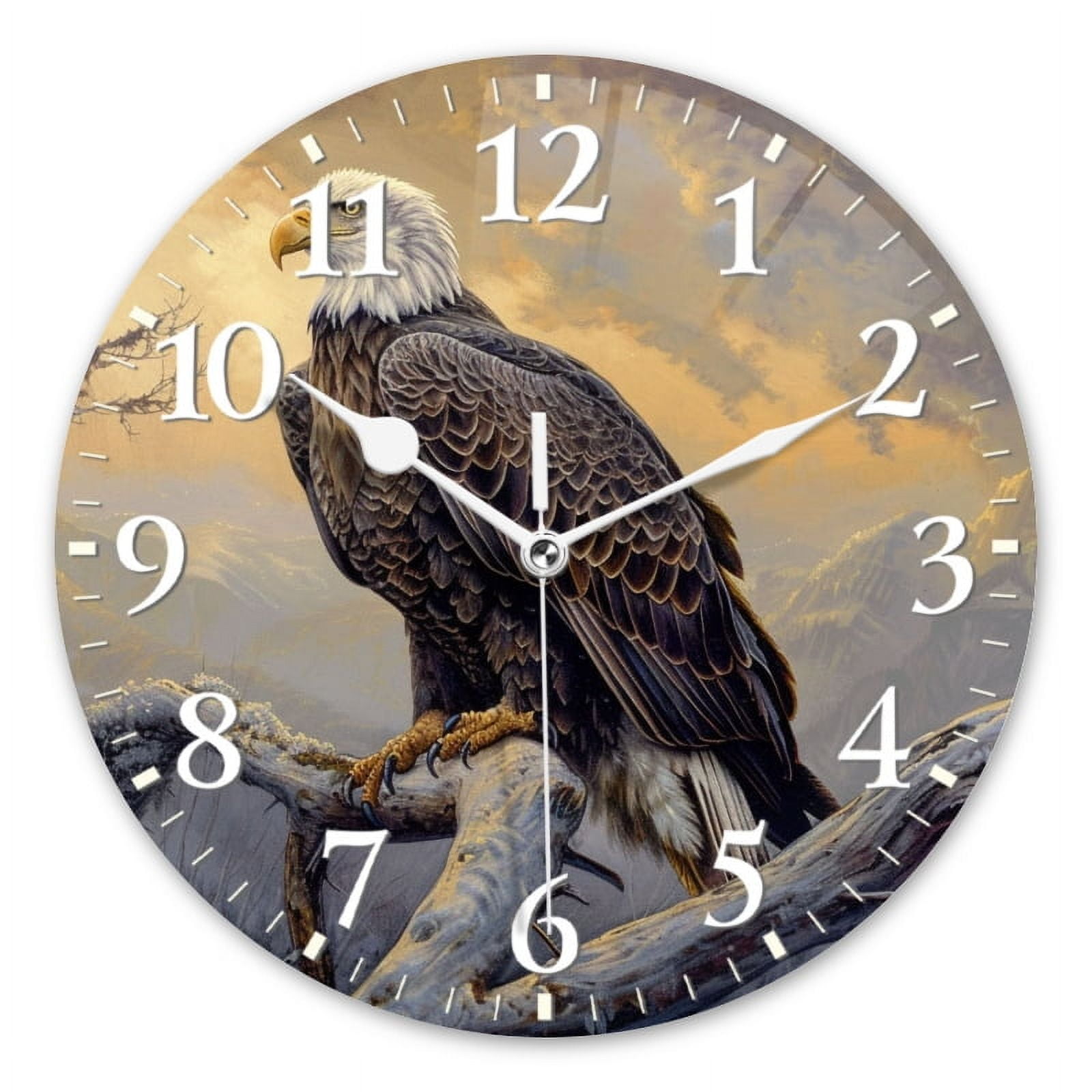 Non-Ticking Silent Wall Clocks Battery Operated Personalized Decor ...
