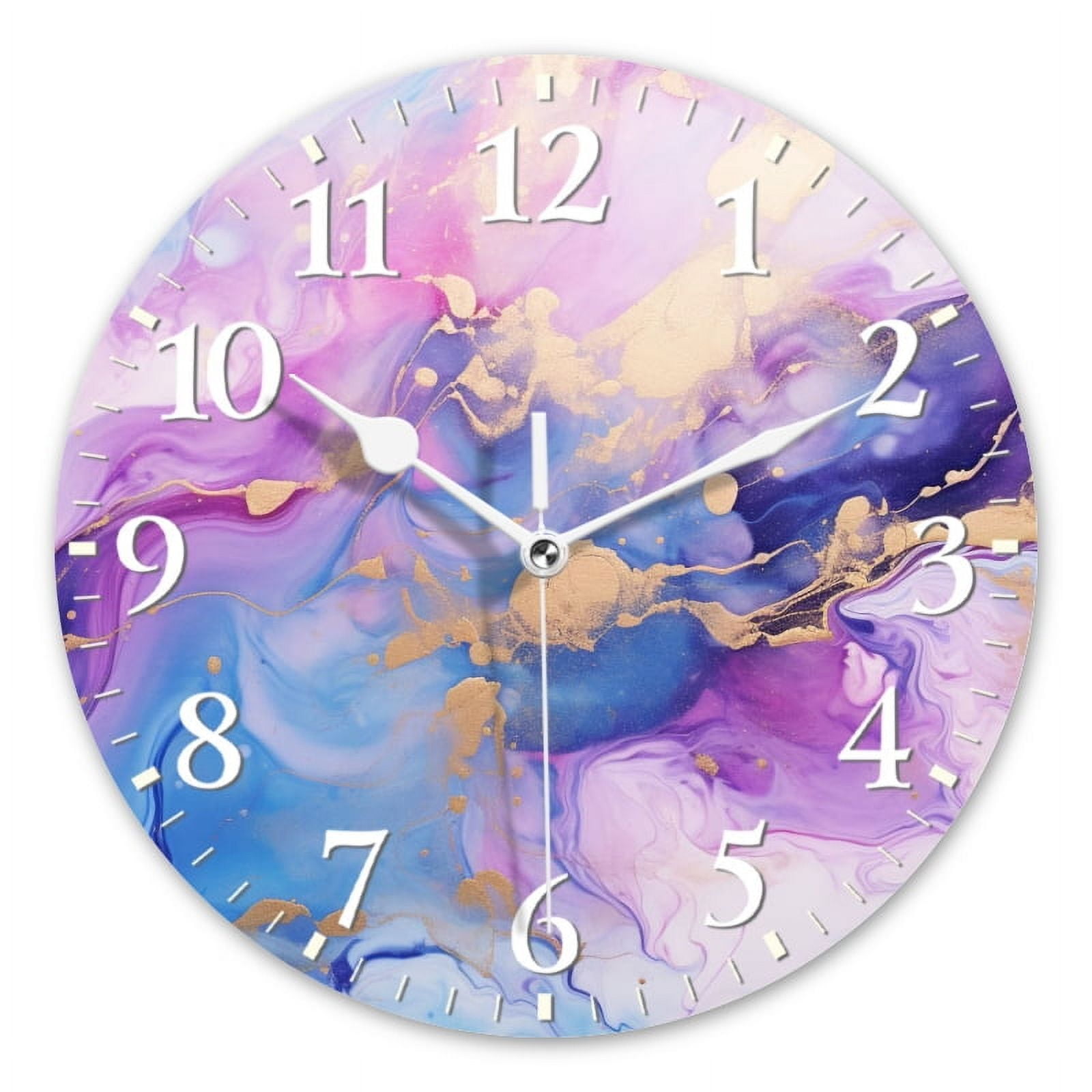 Personalized Wall Clock Non-Ticking Silent Clocks Battery Operated ...