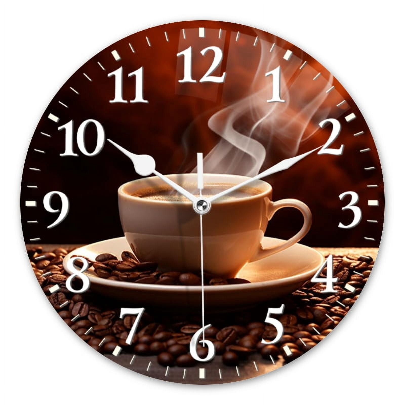 Personalized Wall Clock Non-Ticking Silent Clocks Battery Operated ...