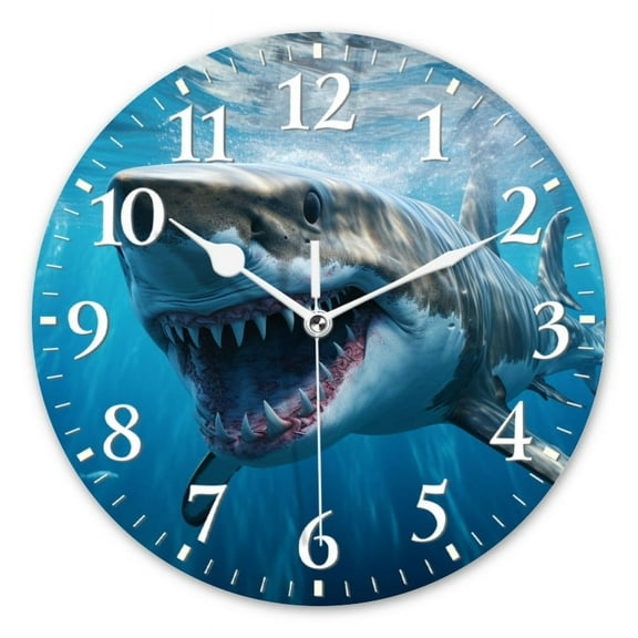Personalized Wall Clock Non-Ticking Silent Clocks Battery Operated Round Clocks Decorative for Bathroom,Office-Stunning And Realistic Photograph Of Underwater Scene(14inch)