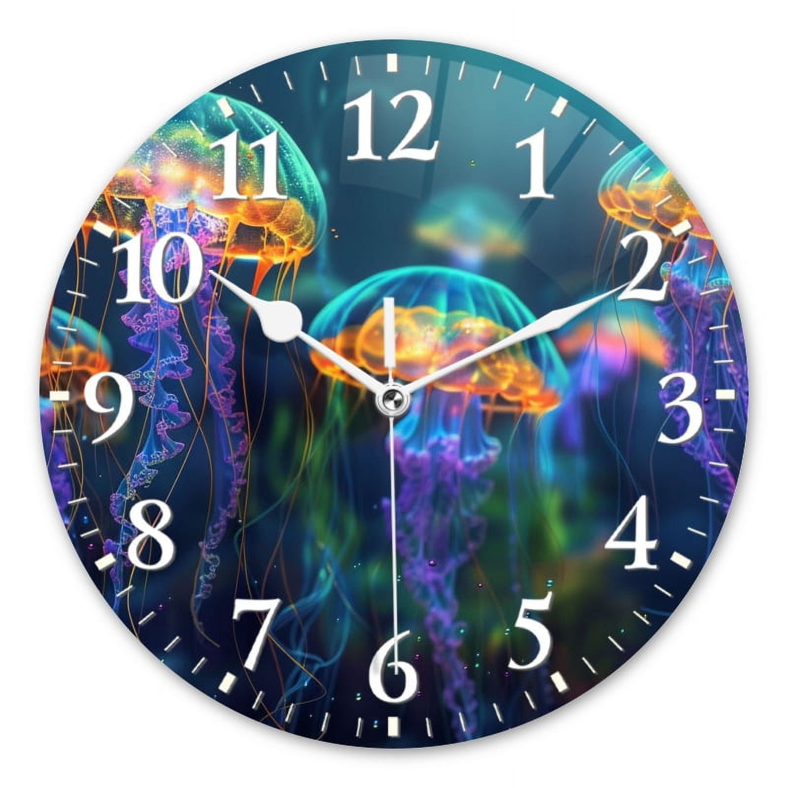 Non-Ticking Silent Wall Clocks Battery Operated Personalized Decor ...