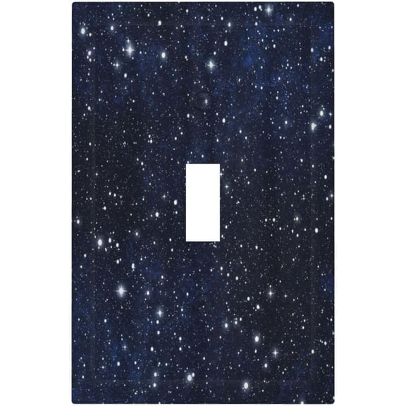 Personalized Wall Plate Light Switch Cover Night Sky Star Cosmic Starry Fantasy Galaxy Universe Space Toggle 1 Gang Switchcover Decora