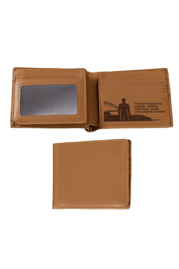 Personalized Wallet for Drifting Fan, Engraved Gift for Men Who Slide with Skill, For Husband, Dad, Christmas or Motorsport Celebration, Leather Wallet, Mens Wallet, Gift for Men