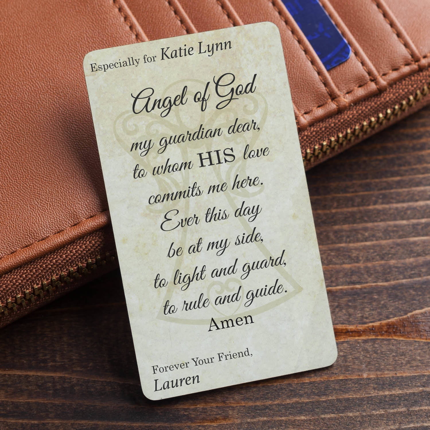 Personalized Wallet Prayer Card For Her