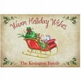 thumbnail image 1 of Personalized Warm Holiday Wishes Christmas Doormat, 1 of 10