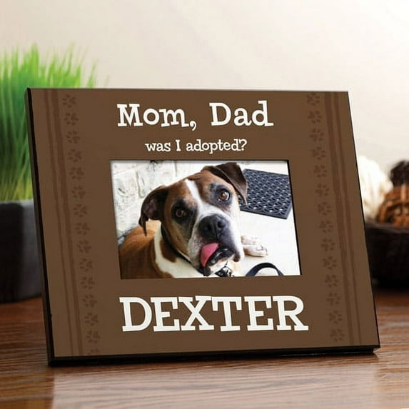Personalized Was I Adopted? Brown Dog Frame