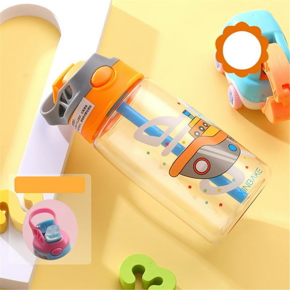 Personalized Water Bottle with Lid 16.9 fl oz Custom Name Leak-Proof Plastic Drinking Bottle for Daily Use Travel Sports Orange,drinkware,personalized water bottle,Orange,1PC