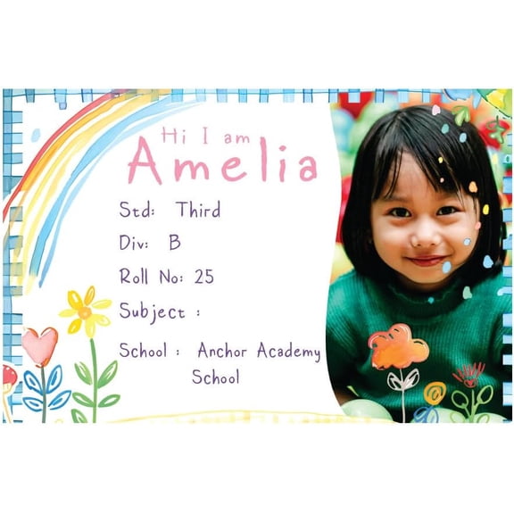 Personalized Water Resistant Stickers 36 Pack for Diaries, Notebooks & Drink Bottles With Customize Photo Vnyl Paper Decorate School Books