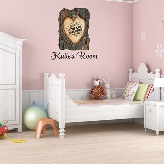 Personalized Watercolor Decal You Are Amazing Living Room Wall Decal for Family Inspirational Quote Lettering Art Design Cute Custom Name Décor - Size: 9 In x 10 In