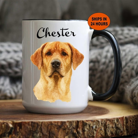 Personalized Watercolor Pet Mug Custom Dog or Cat Portrait