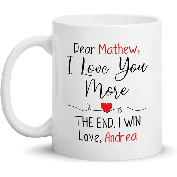 Personalized Wedding Anniversary Mug Gifts For Husband Wife, Custom Year Anniversary Coffee Mug, 1 Year Together Forever To Go Ring Couples Mug 11oz 15oz, Dating Anniversary Cup Gifts For Couples