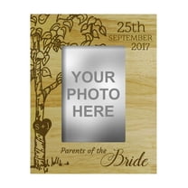 Personalized Wedding Day Engraved Wood Picture Frame With Date - 4 x 6 Inches Horizontal Gift