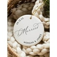 thumbnail image 1 of Personalized Wedding Gift Married Ornament, Custom Ornament Gift for Bride, First Christmas Married Gift with Personalized Names Custom Gift, 1 of 3