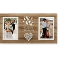 thumbnail image 1 of Personalized Wedding Gifts for Couples, Bridal Shower Gift for Bride, Mr & Mrs Photo Frame Holds 2pcs 4x6 Pictures, Unique Wedding Gifts for Newlyweds, Marriage Gift for Her/Him, 1 of 4