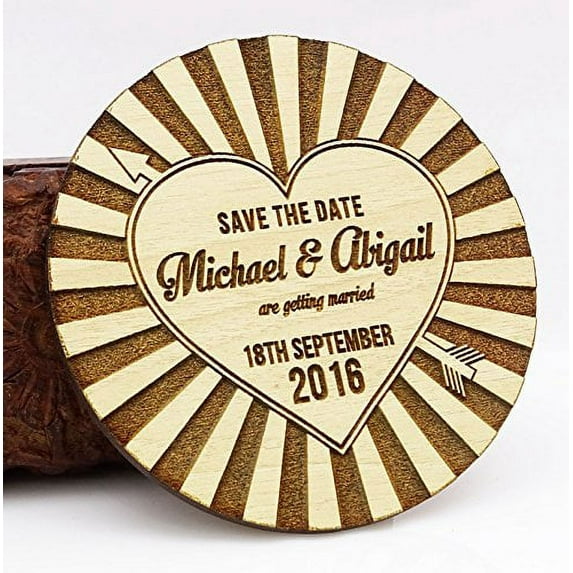 Personalized Wedding Magnets 10 Rustic Save The Date Magnet Wedding Favors