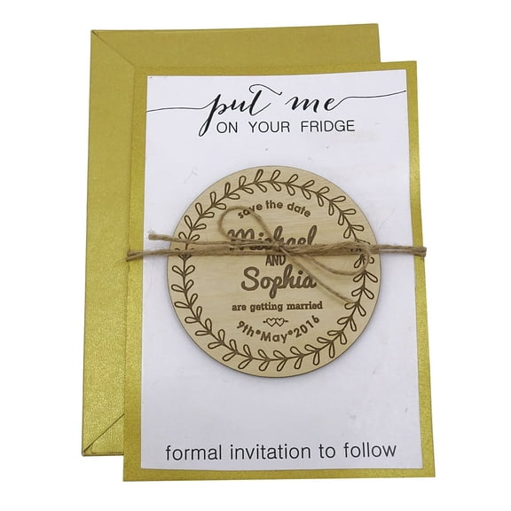 Personalized Wedding Magnets 30 Rustic Wedding Save The Date Cards Favors With Envelopes