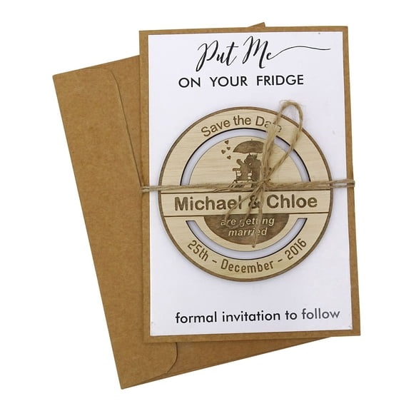 Personalized Wedding Magnets 40 Rusric Wedding Save The Date Cards Favor With Envelopes