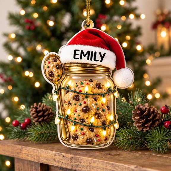 Personalized Wedding Planner Cranberry Forest Green Gold Acrylic Ornament