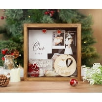 Personalized Wedding Shadow Box, Custom Couple Names & Date Keepsake, Wedding Gift for Newlyweds, Romantic Valentine’s Day Gift