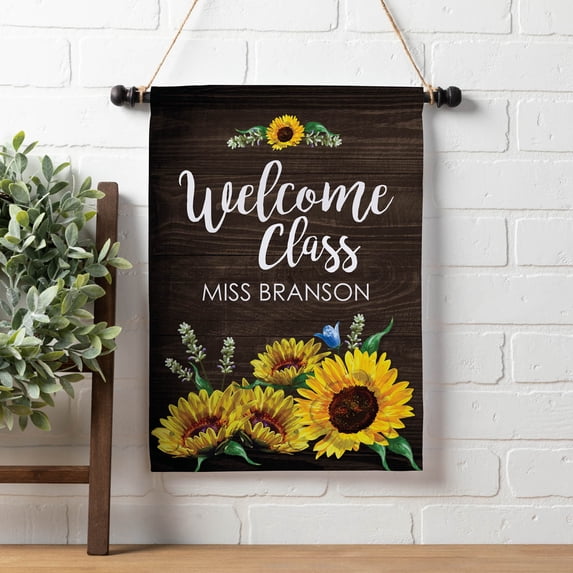 Personalized Welcome Class Flag
