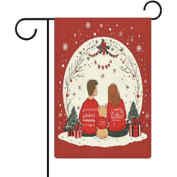 Personalized Welcome Garden Flag 12x18 Inch Double Sided Custom Family and Pet Design Holiday Seasonal Outdoor Yard Decoration