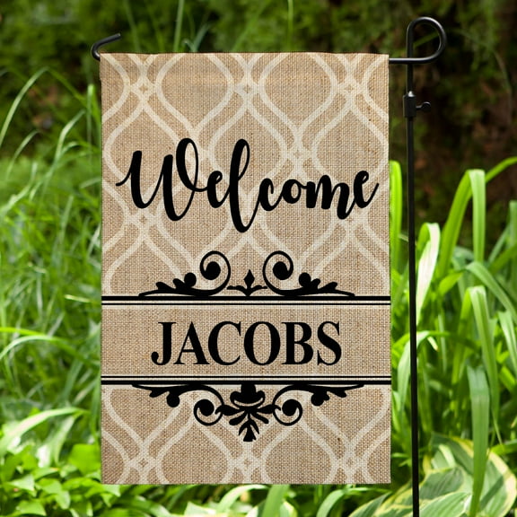 Personalized Welcome Garden Flag