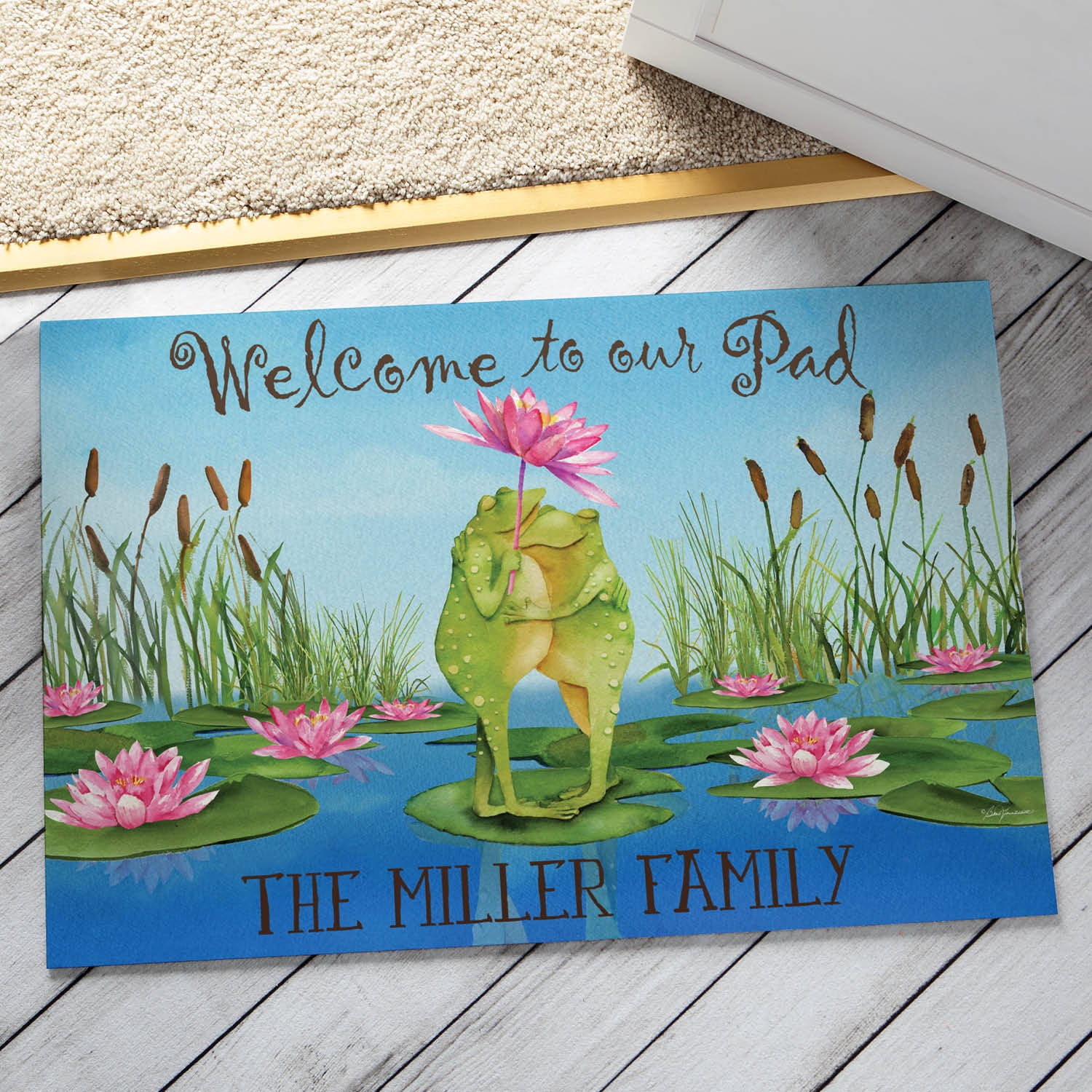 ONLINE Personalized Welcome To Our Pad Doormat