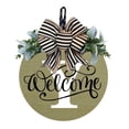thumbnail image 1 of Personalized Welcome Wreath Plaque | 30x30cm Front Door Hanging Sign | Customizable Letter | Year-Round Home Decor with Ribbon, 1 of 2