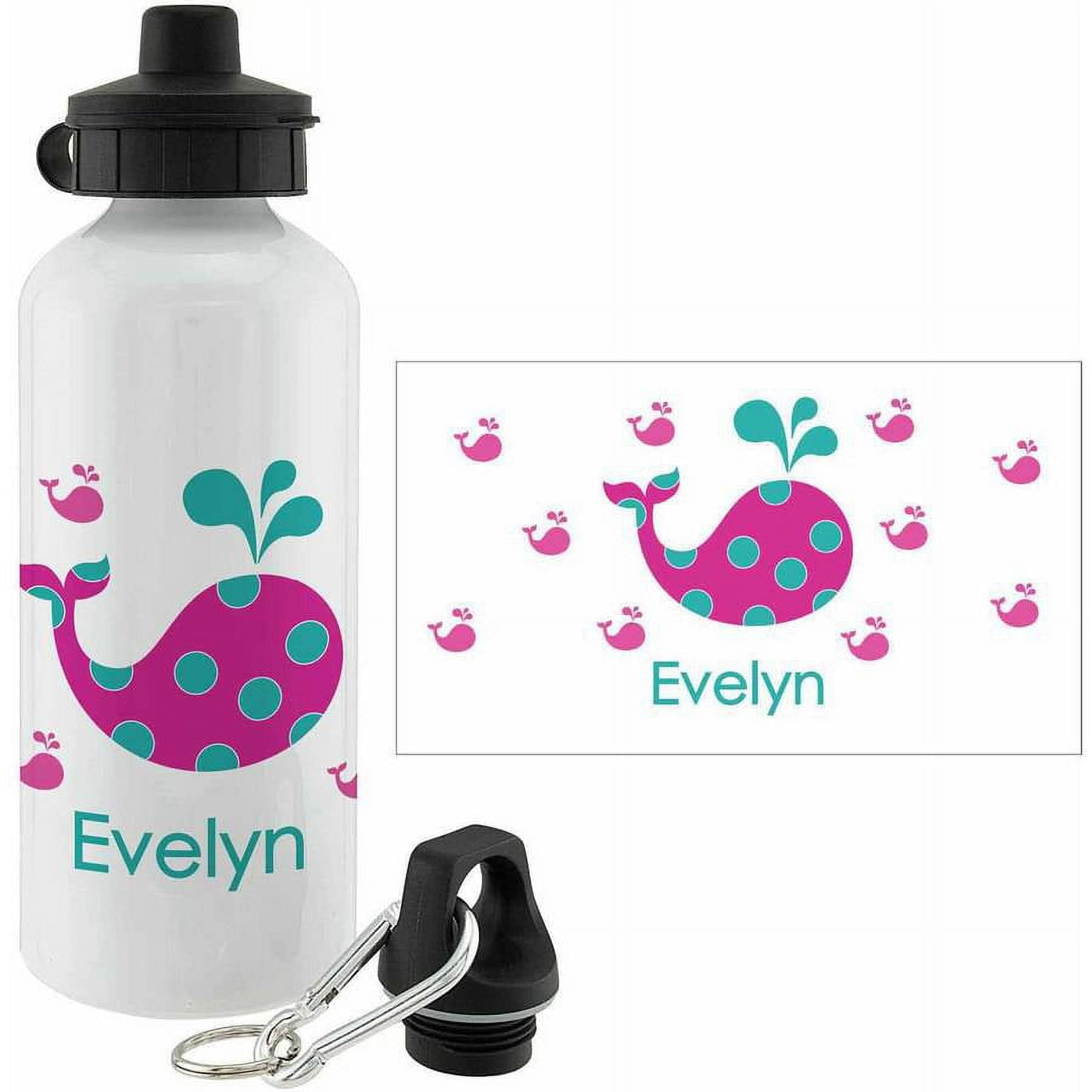 Personalized Whale Water Bottle, Girl