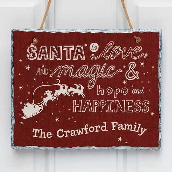 Personalized What Santa Is Wall Slate
