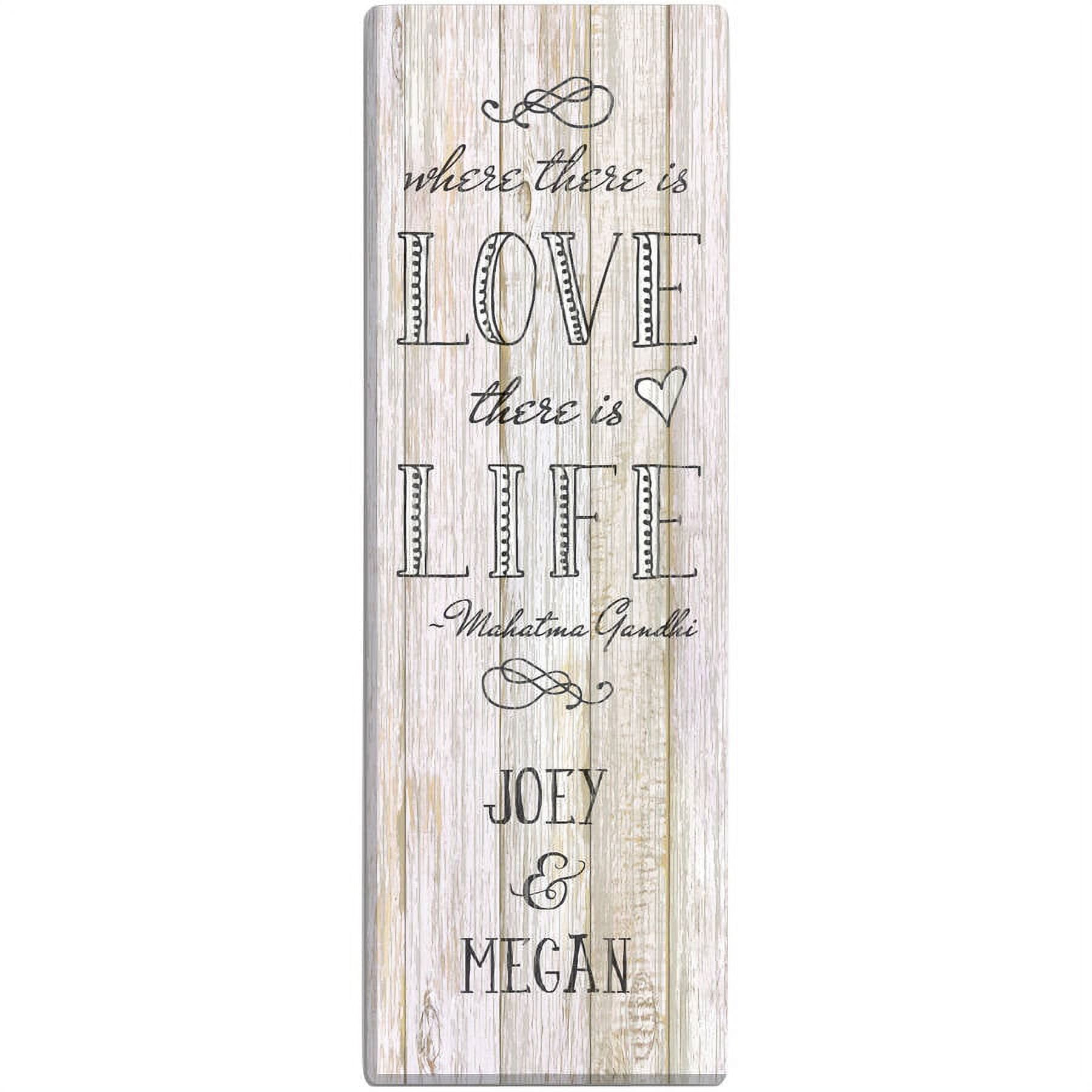 Personalized Where There Is Love There Is Life 6x18 Canvas