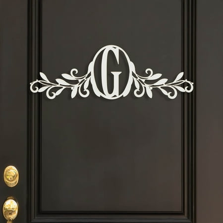 Personalized White Initial Door Plaque