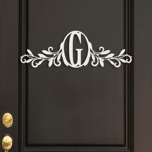 Personalized White Initial Door Plaque