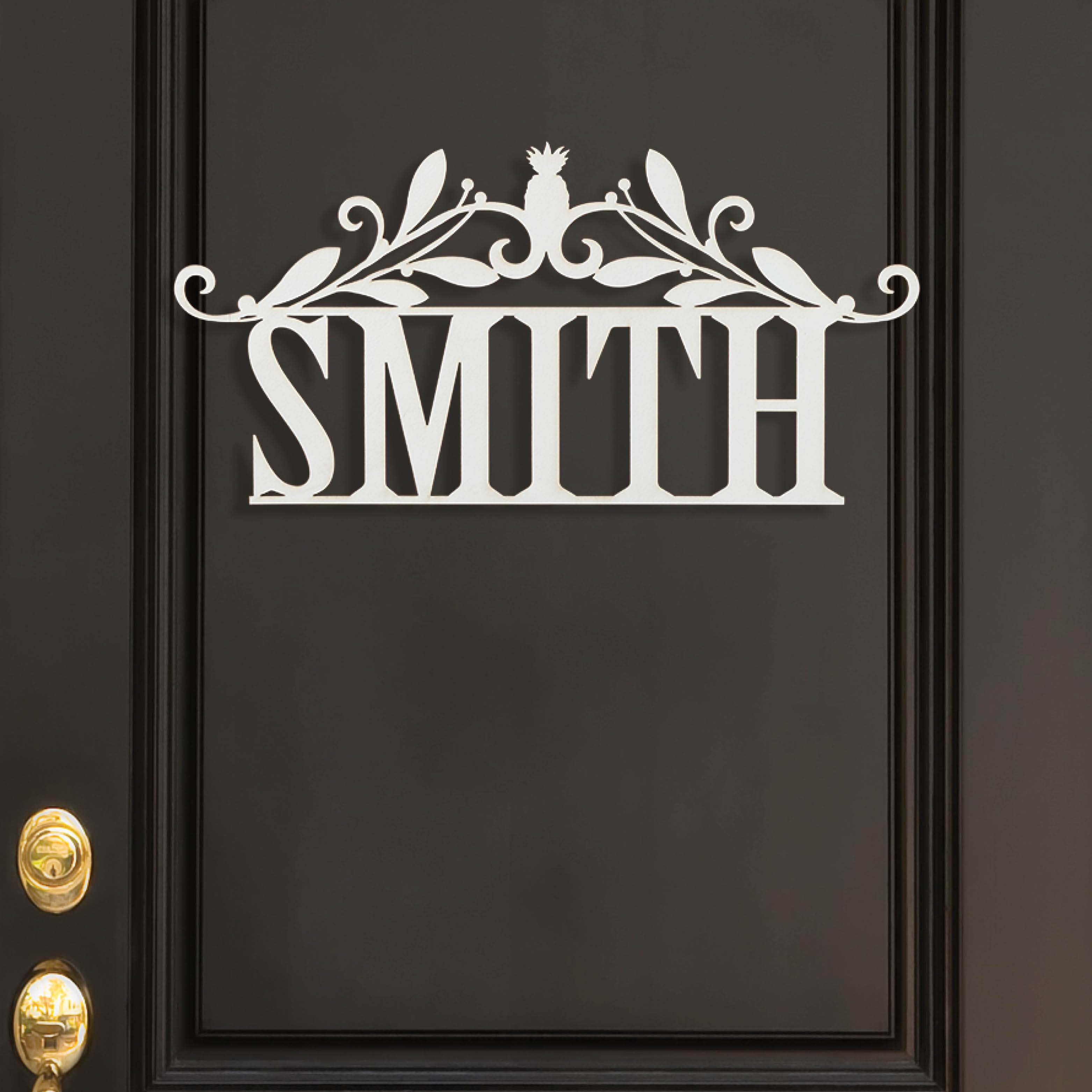 Personalized White Name Door Plaque