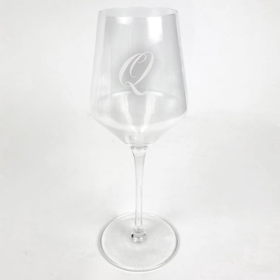 Personalized White Wine Estate Glass With Initial