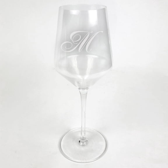 Personalized White Wine Estate Glass With Initial