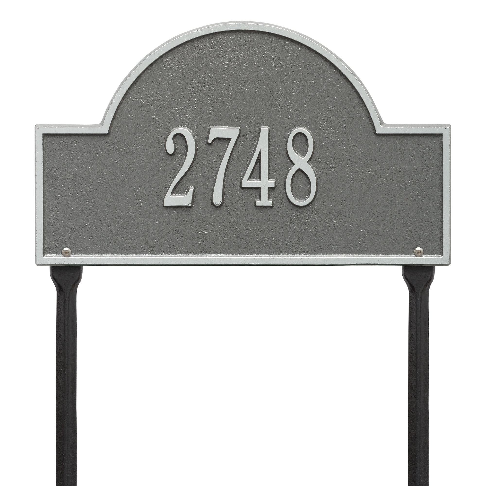 Personalized Whitehall Products 15-Inch Arch Marker Address Plaque in Pewter Silver - image 1 of 2
