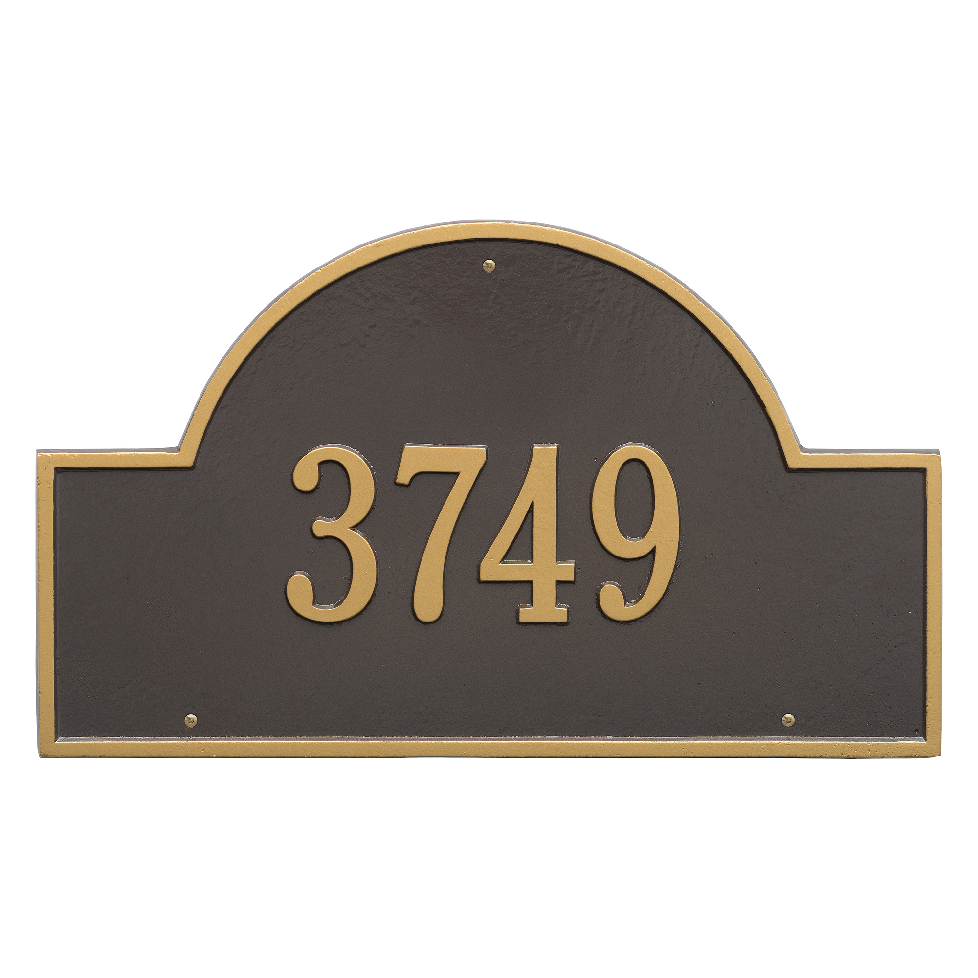 Personalized Whitehall Products Estate One Line Arch Marker Wall Address Plaque in Bronze/Gold - image 1 of 2