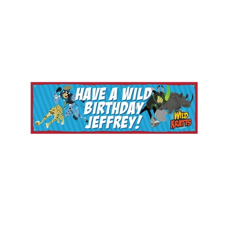 Personalized Wild Kratts Wild Birthday Banner