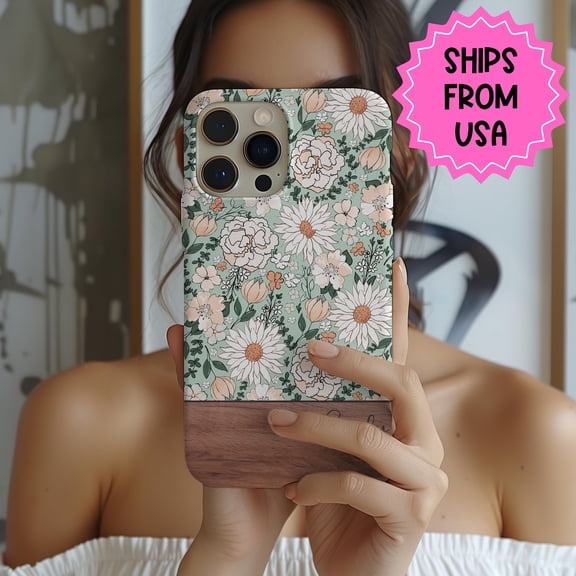 Personalized Wildflower Case for iPhone Samsung Custom Floral