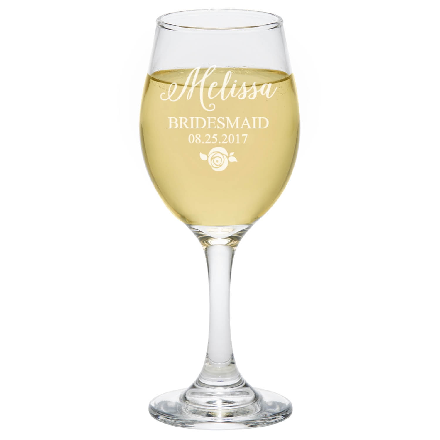 Personalized Wine Glass - Wedding Party