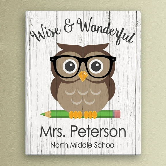 Personalized Wise & Wonderful 11" x 14" Canvas