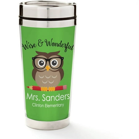 Personalized Wise & Wonderful Teacher Travel Mug