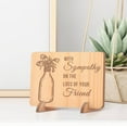 thumbnail image 1 of Personalized With Sympathy on the loss of Your Friend Wooden Memorial Card, 1 of 1