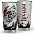 thumbnail image 1 of Personalized Wolf Tumbler with Customize Name Jewelry Drawing 20oz Tumbler with Lid Gift for Woman Man Friend Wolf Lovers, 1 of 6