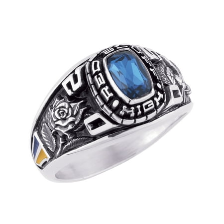 Keepsake Personalized Women's Classic Square Class Ring available in Valadium, Silver Plus, Yellow and White Gold