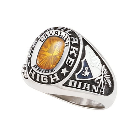 Personalized Women's USA Class Ring available in Valadium, Silver Plus, Yellow and White Gold