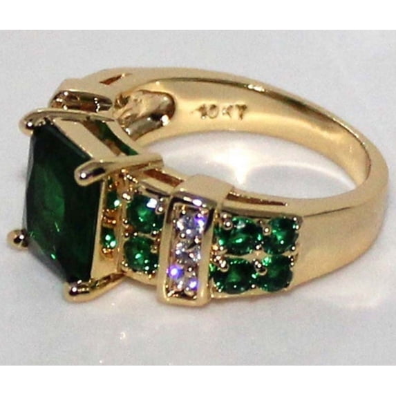 Geometric Copper Ring Electroplated Black Gold Tone with White Opal Inlay for Women Fashion Jewelry Gift Everyday Wear
