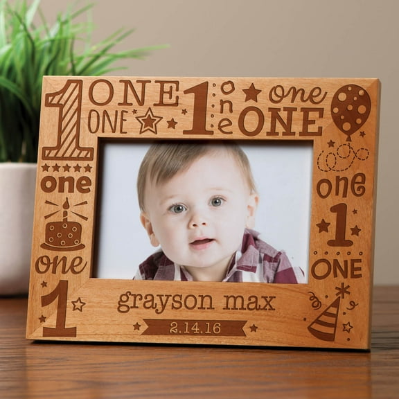 Personalized Wood Birthday Frame - I am One